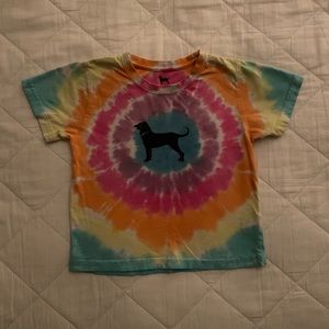 Fun and cute toddler Black Dog tie-dye T-shirt